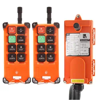 8 Buttons Wireless Crane Remote Control 12V 2 Transmitters Industrial Channel Electric Lift Hoist Radio Switch Receiver (F21E1B