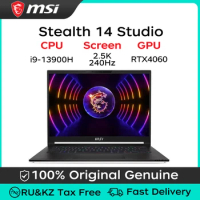 MSI Stealth 14 Studio Gaming Laptop 14 Inch 2.5K 240Hz IPS Screen Notebook i9-13900H DDR5 16GB/32GB/64GB 1TB/2TB/4TB RTX4060