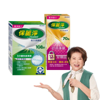 【Polident 保麗淨】假牙照護組-清潔錠108錠+黏著劑_好穩固舒適護齦 70g(108片+70g-金馬影后陳淑芳推薦)