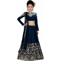 Lehenga Choli Dupatta Ethnic Wear Kids Festival Girl Dress Indian Classy Dress
