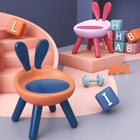 小凳子 兒童動物小凳子換鞋椅子時尚創意兔子家用腳凳卡通矮凳塑料小板凳
