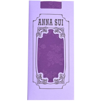 ANNA SUI 玫瑰花圖騰LOGO靜電防止加工半統襪(紫色)