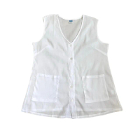 【PIN HAPPINESS】MIT女麻紗全開扣背心 阿嬤內搭 女內衣(女內搭衣 銀髮族阿嬤汗衫背心 老人衣服)