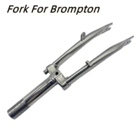 Titanium Front Fork For Brompton Folding Bike Light Threaded Fork 1&amp;1/8" 16" Original Size Parts