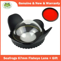 Seafrogs 40M/130FT Underwater Wide Angle Fisheye Dome Port for Underwater Camera Housing TG-6 RX100 SF-PH-01 PRO Smartphone Case