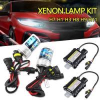 H7 35W 55W Car Slim Ballast Kit Hid Xenon Headlight Bulb 12V H1 H3 H11 Xenon Hid Kit 4300K 6000K Replace Halogen Lamp