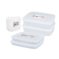 【日本NAKAYA】日本製扁形透明收納/食物保鮮盒6件組(保鮮盒 日本製)