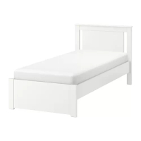 SONGESAND 床框, 白色/luröy, 90x200 公分