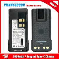 PMNN4409BR Thicken Li-ion Battery 3000mAh Walkie Talkie Replacement Battery Suport Type-C Charge For GP328D+ Tow Way Radio