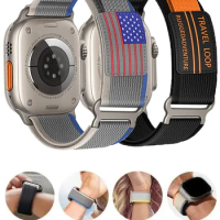 Nylon Strap for Apple Watch Band 44mm Ultra 49mm 40mm 45mm 41mm 42mm Watchband Sport Bracelet Correa Iwatch Series 8 Se 7 6 5 4