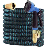 75ft Expandable Garden Hose with Holder - Heavy Duty Superior Strength 3750D - 4 -Layer Latex Core - Extra Strong