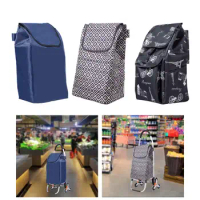 Shopping Cart Replacement Bag Sturdy Wear Resistant Lightweight Convenient Folding Trolley Bag Portable for Indoor Utility Cart