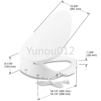 Elongated Electric Bidet Toilet Seat with Remote Control, Bidet Warm Water with Dryer