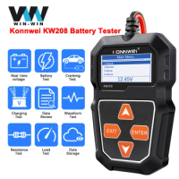 KONNWEI KW208 Car Battery Tester 12V 100 to 2000CCA Cranking Charging Circut Tester Analyzer 12 Volts Battery Tools PK BM550