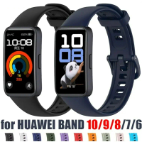 สายกีฬาซิลิโคน สำหรับ Huawei Band 10, HUAWEI Band 9, 8, 7, 6, และ Honor Band 6