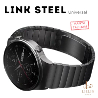 Strap for Samsung Huawei Amazfit Garmin Smart Watch LINK STEEL 20mm 22mm Rantai Jam Besi stainless s
