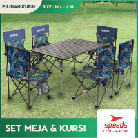 SPEEDS Set Kursi Lipat Folding Chair Fold Table Meja Camping Piknik Outdoor 031-34-35