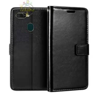 Casing untuk Oppo A12 Super Retro Armor Wallet Case PE Leather Full 360 Degree TPU Waterproof Black