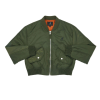 【KANGOL】外套 軍綠 鋪棉 短版 飛行外套 女(6452144070)