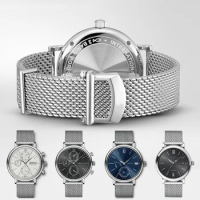 Folding Clasp 20 22mm Milanese Stainless Steel Mesh Watch band Best For IWC PORTOFINO FAMILY Series Strap Watch Accessories