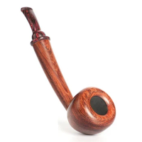 Rosewood-Handmade Tobacco Pipe with Curved Handle, Smooth Long Shank, Acorn Tobacco Pipe, Cigarette Holder, Smoking Pipe