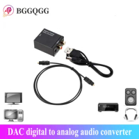 BGGQGG USB DAC Digital To Analog Audio Converter DAC Amplifier Audio Toslink Coaxial Signal To RCA R/L Audio Decoder SPDIF TV PC