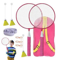 Badminton Trainer Badminton Trainer Rebound Ball With String For Self Practice Shuttlecocks Racquet Sports Set Badminton Solo
