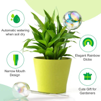 Globes ของสายฝน, การออกแบบพืช, 4 ชิ้น, สำหรับพืชในร่ม, หลอดไฟน้ำสำหรับพืช, เหมาะสำหรับวันหยุด, การเด