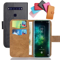 TCL 10 5G Case 6.53" 6 Colors Flip Fashion Soft Leather TCL 10 5G Exclusive Phone Cover Cases Wallet