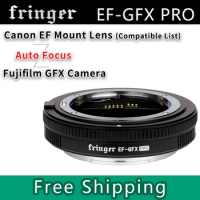 Fringer EF-GFX PRO Auto Focus Lens Adapter for Canon Sigma Tamron EF Mount Lens to Fujifilm GFX Camera 100II/100S/100/50SII/50S