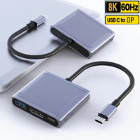 USB Type C to DisplayPort HDMI VGA Docking Station Hub Thunderbolt 3 to HDMI 2.0 DP VGA Dock Adapter for Apple Macbook Pro Dell