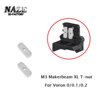 Makerbeam XL M3 T-nut M3 XL Belt Fixed Nuts For Voron V0/V0.1/V0.2 3D Printer Part DIY Project Fasteners Screw Nuts