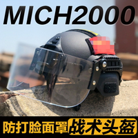 軍迷透明防風鏡片防暴面罩 導軌頭盔FAST盔專用 CS防BB彈防水彈