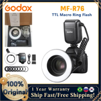 Godox MF-R76C MF-R76N MF-R76S TTL 2.4G LED Ring Light Speedlite Flash Light Dental Macro Ring Flash for Sony Canon Nikon Camera