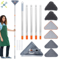 Applicable to 82 Inch Wall Mop with Long Handle 360° Rotatable Wall Cleaner with 39.8-82 Inch Extens