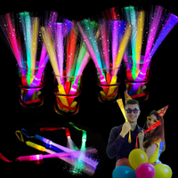 48PCS Fiber Optic Wand Glow Sticks LED Light Up Wand Glow in the Dark Party Supplies Light Up Party 