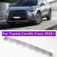Car Protector Decoration Accessories Middle Net moulding Front Grill Cover Trims Strip For Toyota Corolla Cross 2020 2021 2022