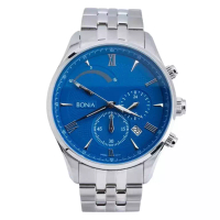 BONIA Bonia BNB10141-1383C Silver Dasar Biru Cowok