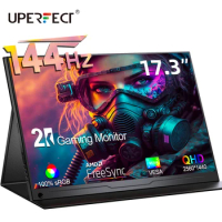 UPERFECT UGame J7 2K 144Hz Portable Monitor 17.3 Inch 2560x1440P IPS Screen For Gaming Travel Laptop PC PS4/5 Switch HDR Display