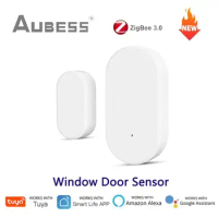 Tuya Smart Zigbee Door Sensor Door Open/Closed Detector Home Alarm Security Smart Life Control Work With Alexa Google Assistant