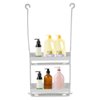 Bathroom Dubbele Lagen Hanging Shower Caddy Shower Organizer Holder Bathroom Storage Rack Over Shower Head for Shampoo