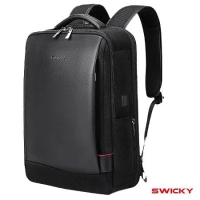 SWICKY~ 新銳雙肩電腦後背包(黑)
