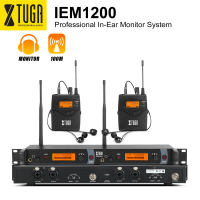 XTUGA IEM1200 In Ear Monitor Wireless System Multi-Bodypack Monitor Professional for Stage Performan