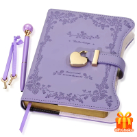 High-quality diary with pen, lock, and key, suitable as a gift for both men and women, 360-page wome