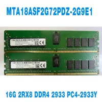 1PCS For MT RAM 16GB 16G 2RX8 DDR4 2933 PC4-2933Y ECC Server Memory Fast Ship High Quality MTA18ASF2G72PDZ-2G9E1