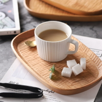 日式手工茶盤實木雕刻果盤創意簡約木質功夫茶具托盤胡桃木點心盤