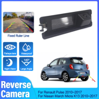 140 Degree HD 1080x720P Rear View Camera For Nissan March Micra K13 For Renault Pulse 2010~2017 Camera License Plate Light