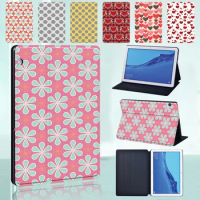 Dots Print Case for Huawei MediaPad T3 8"/M5 10.8"/M5 Lite 10.1"/M5 Lite 8/T3 10 9.6"/T5 10 10.1" Leather Tablet Cover Funda