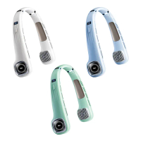 【Niye】冰瓷掛脖風扇 懶人數顯頸掛式風扇 五段製冷無業隨身風扇 USB靜音風扇 電風扇
