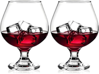 Cognac Glasses Set of 2 Brandy Snifter Glasses 11.5 Oz Short Wine Glass Short Stem Wine Glass Set fo